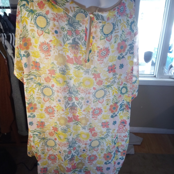 Modcloth Yellow and Blue Floral Dress - Picture 4 of 4